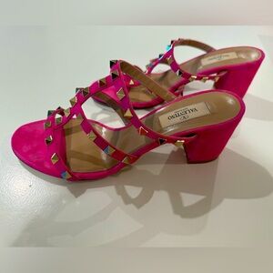 Valentino Rockstud Caged Slide Sandal